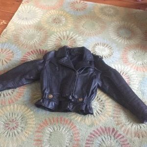 Woman’s leather motorcycle jacket